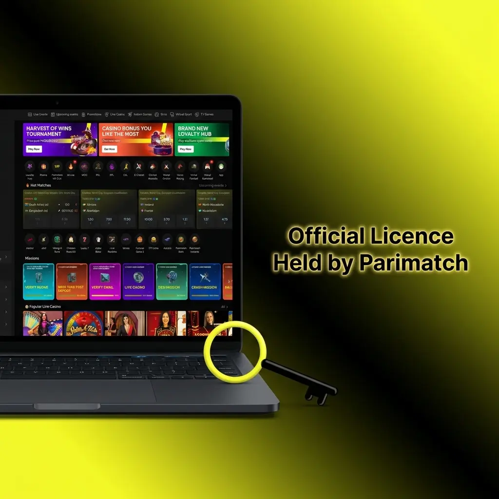 Parimatch Curaçao eGaming licence 8048/JAZ issued by Curaçao Gaming Authority for regulated online betting